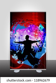Roll-up with music event subject