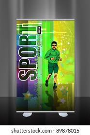 Roll-up with sport subject