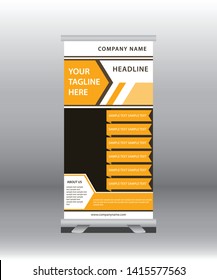 Roll-up standee banner design for business display