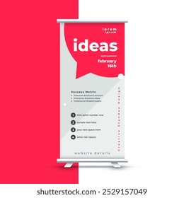 rollup standee cover template a corporate stationery vector