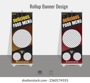 Rollup standee presentation business banner for food