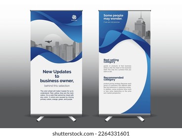RollUp template vector illustration, Designed for style applied to the expo. Publicity banners, business model vertical.