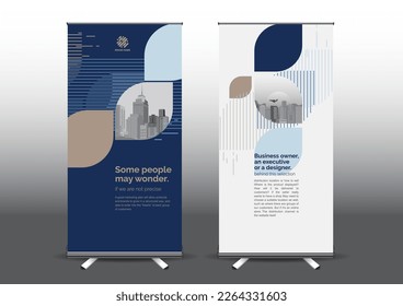 RollUp template vector illustration, Designed for style applied to the expo. Publicity banners, business model vertical.