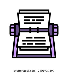 rolodex list color icon vector. rolodex list sign. isolated symbol illustration