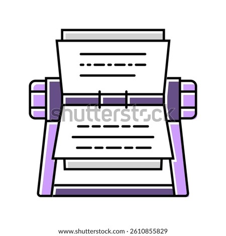 rolodex list color icon vector. rolodex list sign. isolated symbol illustration