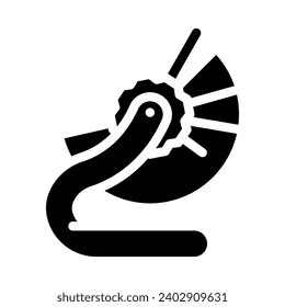 vector de icono de glifo de lista de rolodex. signo de lista de rolodex. ilustración de símbolo aislado