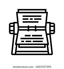 rolodex list line icon vector. rolodex list sign. isolated contour symbol black illustration