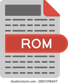 ROM Flat Style Icon Design