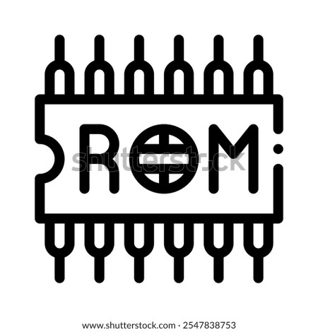 rom icon with style outline