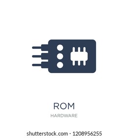 Rom icon. Trendy flat vector Rom icon on white background from hardware collection, vector illustration can be use for web and mobile, eps10