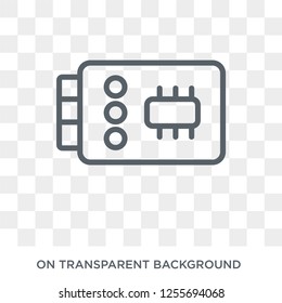 Rom icon. Trendy flat vector Rom icon on transparent background from hardware collection. High quality filled Rom symbol use for web and mobile