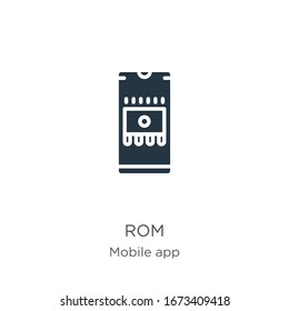 Rom icon vector. Trendy flat rom icon from mobile app collection isolated on white background. Vector illustration can be used for web and mobile graphic design, logo, eps10