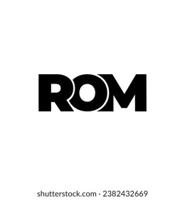 ROM-Anfangsbuchstaben Monogramm-Typografie-Logo, Vektorgrafik