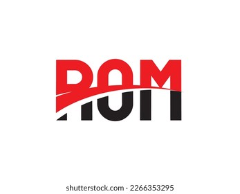 ROM Letter Initial Logo Design Vector Illustration