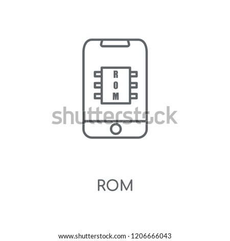 Rom linear icon. Rom concept stroke symbol design. Thin graphic elements vector illustration, outline pattern on a white background, eps 10.