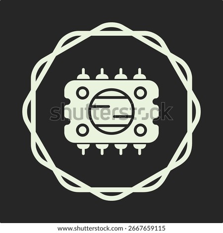 Rom symbol trendy artwork useful vector Illustration circle design stunning colorful background.eps