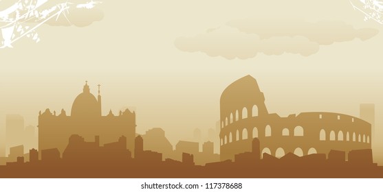 roma abstract skyline