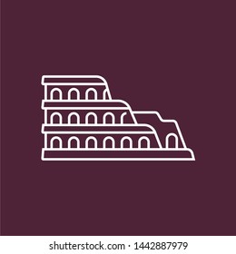 Roma ancient coliseum vector icon