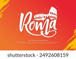 roma lettering background template design