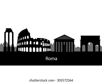 Roma Silhouette Stock Vector (Royalty Free) 305572361 | Shutterstock