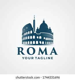 roma vector logo template design