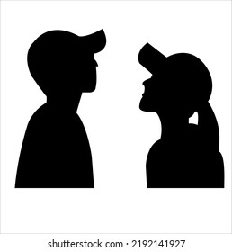 romace silhouette illustration, people ilustration