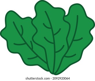 Romaine Lettuce Filled Outline Icon Vector