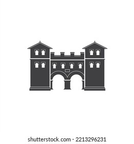 roman architect style fort illustration