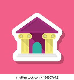 Roman architecture icon, Vector flat long shadow design. EPS10