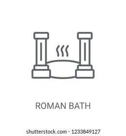 Roman bath icon. Trendy Roman bath logo concept on white background from sauna collection. Suitable for use on web apps, mobile apps and print media.