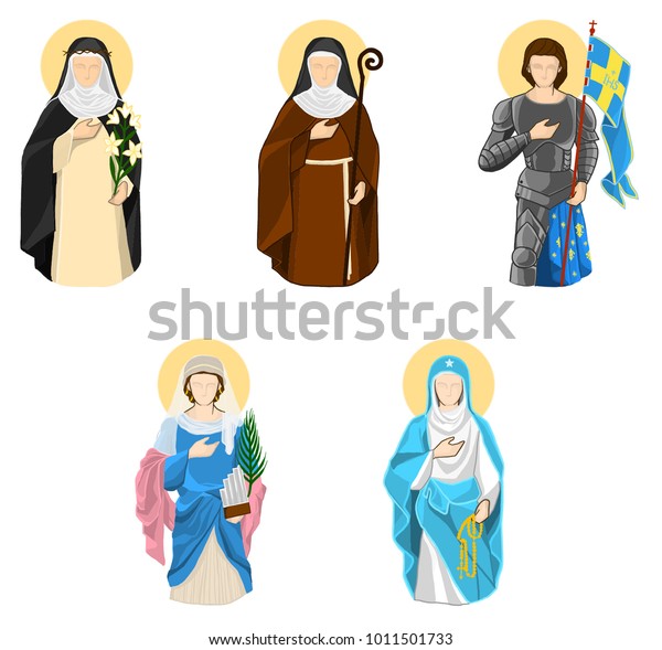 Roman Catholic Saints Stock Vector (Royalty Free) 1011501733