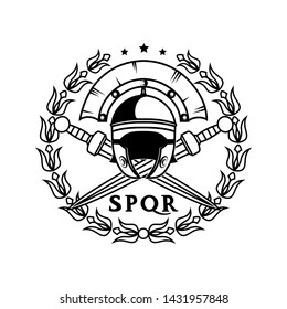 roman centurion helmet vector illustration