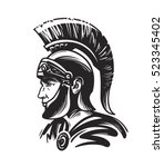Roman centurion soldier. Sketch vector illustration