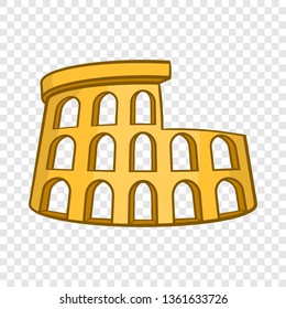 Roman Coliseum icon in cartoon style isolated on background for any web design 