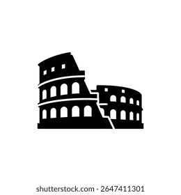 Coliseu Romano com Níveis Arqueados e Ponto de Referência Histórico Centro Oco
