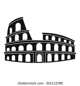 Roman Colosseum icon. Simple illustration of Colosseum vector icon for web