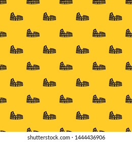 Roman Colosseum pattern seamless vector repeat geometric yellow for any design
