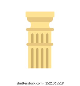 Roman column icon. Flat illustration of roman column vector icon for web design