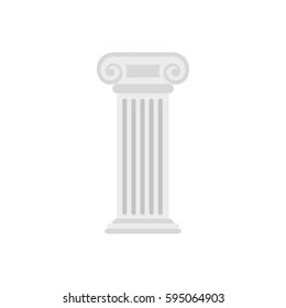 Roman Column Icon Isolated On White Background Vector Illustration