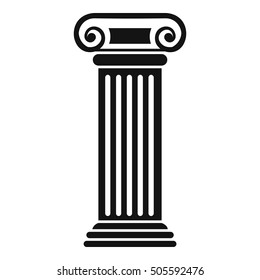 Icono de columna romana. Icono vectorial de columna romana para web