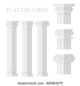 Roman column. Illustration on white background for design