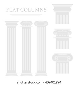 Roman column. Illustration on white background for design