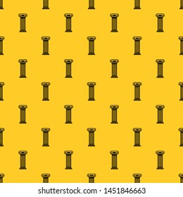 Roman column pattern seamless vector repeat geometric yellow for any design