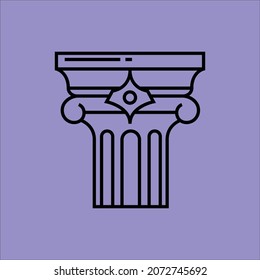 Roman column vector design art