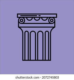 Roman column vector design art