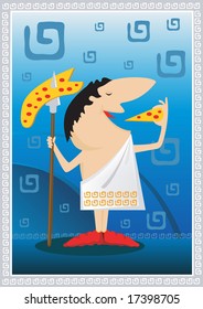 Roman cook and pizza