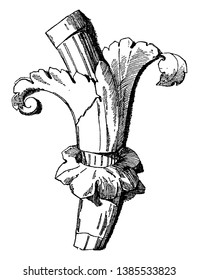 Roman Cup ist ein künstliches Blattdesign, hat gezackte Kanten, die wie natürliche Designs, Vintage-Linie Zeichnung oder Gravur-Illustration.