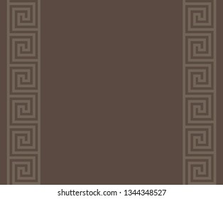 Roman decorative gray pattern. Ancient geometrical seamless background.