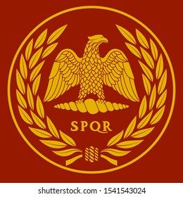 Roman eagle logo vector illustration