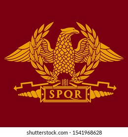 Roman Eagle Logo Vector Illustration Stock Vector (Royalty Free ...